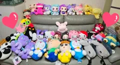 (まとめ売り)中型人形35個出品(サンリオ、ティニーピン、ポケットモンスター、マックグロー、鬼滅の刃