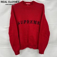 Supreme Contrast Logo Sweater Red Mサイズ - メルカリ