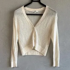 ユニクロ（UNIQLO） メッシュVネックショートカーディガン