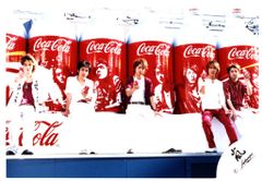 嵐 公式写真 旧ロゴ/相葉雅紀/松本潤/二宮和也/大野智/櫻井翔 コカ