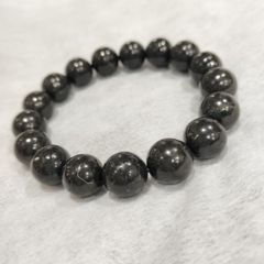 ①良質 11.6mm ブラックルチル 内周17.5cm ブレスレット - メルカリ