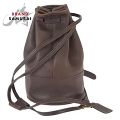 COACH コーチ ヴィンテージ オールドコーチ ブラウン ゴールド金具 レザー 9984 ショルダーバッグ 巾着 男女兼用 レディース 600898【中古】