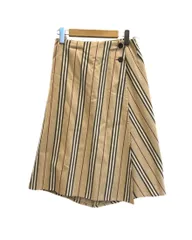 バーバリー Burberry LONDON 巻きスカート ストライプ FXA62-075 スカート ベージュ サイズ36 101LB-57のサムネイル