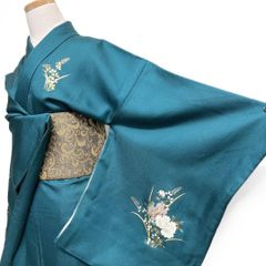 付け下げ 身丈165 京加賀友禅 蛍ぼかし デイジー 撫子 着物 051b p 