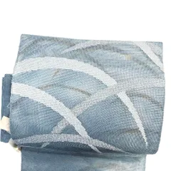 付け帯　夏用　芝草　銀糸　くすみブルー 着物　033b pのサムネイル