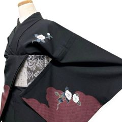 付け下げ 身丈162 裄66 瓢箪 花模様 花びら 着物 052b - メルカリ
