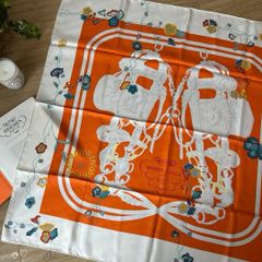 極美品】エルメス カレ90 ブリッド・フルリ ホワイト - メルカリ