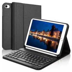 【特価商品】iPad mini5 キーボード ケース imini4/3/2/1兼用 キーボード付きケース 超軽量 薄型 スタンド機能 多角度調整 着脱式 ワイヤレス Bluetooth キーボード カバー pencil収納 全面保護 耐久性 オートスリープ ブ