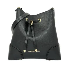 MICHAEL KORS(マイケルコース) ショルダーバッグ - 黒 巾着型 レザー