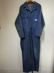 レア 雰囲気良し 50s 50年代 ビンテージ BLUE TOP インディゴ デニム オールインワン カバーオール ツナギ SIZE 44位 30s 40s オーバーオールのサムネイル