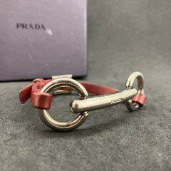 PRADA】ハート エナメル ポップブレスレット チャーム キーホルダー 赤 