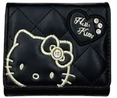 ハローキティ キルティング 二つ折り財布 ブラック (割引 THE FIRST)