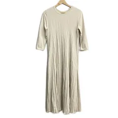 Ron Herman(ロンハーマン) ワンピース サイズXS レディース美品  - ベージュ クルーネック/七分袖/マキシ丈