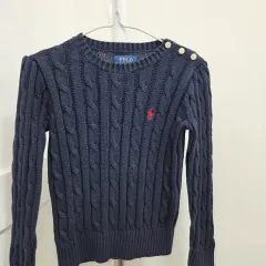 4t 110 ポロラルフローレン ネイビー ケーブルニット