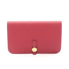 HERMES ドゴン デュオ 二つ折り財布 オレンジ - メルカリ