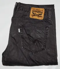 送料無料! USED Levis リーバイス 505 カラーパンツ ウォッシュブラック W34 　C-95