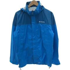 【中古】　Columbia　ナイロンジャンパー　マウンテンパーカー　フード　フルジップ　無地　ワンポイント　刺しゅう　アウトドア　古着　/1151