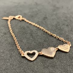 新品・箱付き】COACH コーチ ハート ブレスレット ピンクゴールド 