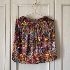 56 DRIES VAN NOTENドリスヴァンノッテン　総柄　シルク　SILK　絹　skirt　スカート　お呼ばれ　デート　オフィスカジュアル　食事会のサムネイル