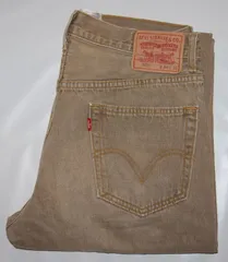 送料無料! USED Levis リーバイス 505 カラーパンツ KHAKI系 W34 　C-98
