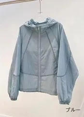 UVカット パーカー レディース 薄手 夏用 日焼け防止 羽織り 冷房対策 ゆったり 軽量 アウター　（ブルー）  bu1