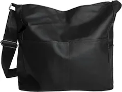 ドナリー ショルダーバッグ トートバック a4 肩掛け 斜めがけ かばん 大容量 レザー レディース (ブラック,  フリーサイズ)