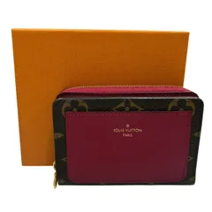 ルイヴィトン LOUIS VUITTON 二つ折り財布 ポルトフォイユ ルー モノグラムキャンバス フューシャ ゴールド金具 ミニ財布 レッド M82377 RFID 箱 保存袋 ♯1146010086