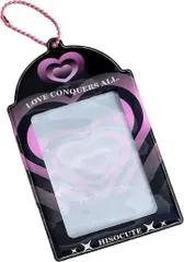 ドナリー カスタムカードホルダー トレカケース ストラップ付き キーホルダー パスケース 韓国 可愛い (ピンク (ハート))