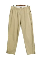 【お得なクーポン配布中!】 ポロ ラルフローレン コットン チノ パンツ メンズ 35 32 / スラックス ノータック ストレート ポロチノ チノパン アーミー タイプ カーキ