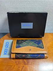 KENZO ケンゾー キーケース　レザー　花柄　紺　緑のサムネイル