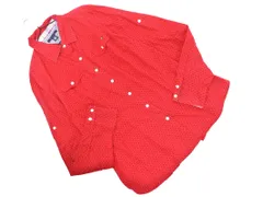 TOMMY HILFIGER トミーヒルフィガー ドット シャツ sizeM/赤 ■◇ レディース