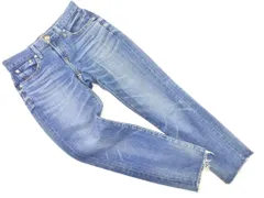 RED CARD レッドカード USED加工 カットオフ クロップド デニムパンツ size21/青 ■■ レディース