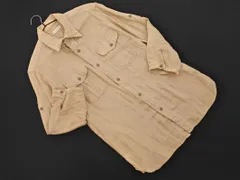 nano universe ナノユニバース リネン混 七分袖 シャツ sizeM/ライトベージュ ■◇ メンズ