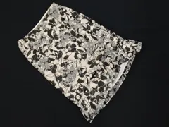 KUMIKYOKU 組曲 花柄 刺繍 アシンメトリー Aライン 台形 スカート size2/白ｘ黒ｘグレー ■◇ レディース