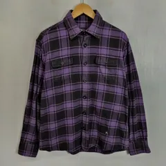 Burberry Black Label バーバリーブラックレーベル ネルシャツ チェック カジュアルスタイル パープル ブラック メンズ サイズ 3 D59