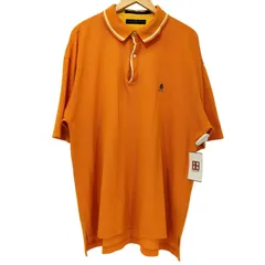 トミーヒルフィガー TOMMY HILFIGER 90s エンブレム刺繍 鹿の子 ピケ S/S ポロシャツ メンズ import：XL 