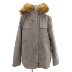 ザラ ベーシック ZARA BASIC フーデッドコート ジップアップ フェイクファー S グレー /JS ■ECA001のサムネイル