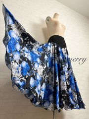 ☆送料無料☆新品 豪華 社交ダンス ツーピース セットアップ 紺
