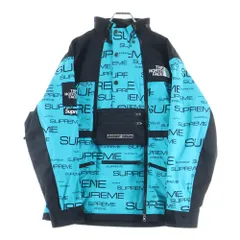 SUPREME (シュプリーム) 21AW ×THE NORTH FACE Steep Tech Apogee Jacket ロゴプリント ジップアップジャケット ブラック/ブルー NP521021