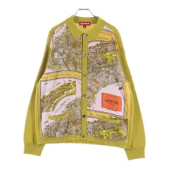 SUPREME (シュプリーム) 23AW SILK MAP CARDIGAN シルクマップカーディガン イエロー/ピンクのサムネイル