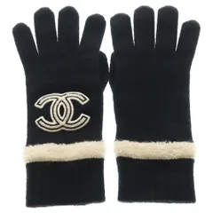 CHANEL (シャネル) ココマーク カシミア グローブ 手袋 ブラックのサムネイル
