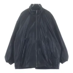 Graphpaper (グラフペーパー) 24AW SHEEP LEATHER TRACK BLOUSON シーブスキン シングルライダース レザージャケット ブラック GM243-30097のサムネイル