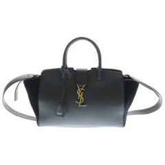 SAINT LAURENT PARIS (サンローランパリ) ベイビー ダウンタウン スエード×レザー 2WAY ハンドバッグ ショルダーバッグ ブラック 436834