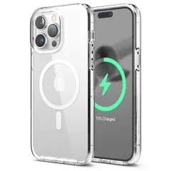 新品 【elago】 iPhone 14 Pro Max 対応 カバー ケース クリア MagSafe 対応 マグネット 付き シンプル スマホケース 耐衝撃 マグセーフ対応ケース 薄型 透明 クリアケース 対衝撃 スマホカバー [ Apple iPhone1