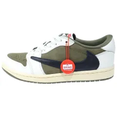 NIKE (ナイキ) ×TRAVIS SCOTT AIR JORDAN 1 LOW OG SP REVERSE OLIVE DM7866-200 トラヴィススコット エアジョーダン1 リバースオリーブ ローカットスニーカー US8.5/26.5cm