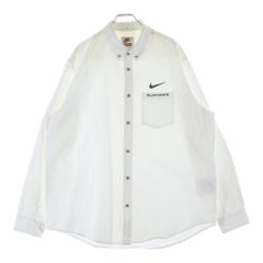 Supreme NIKE Cotton Twill Shirt ボタンダウン 白 - メルカリ