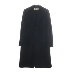 SAINT LAURENT PARIS (サンローランパリ) 14AW ベルベット切替 ラペルチェスターコート ネイビー 360158 Y977Fのサムネイル