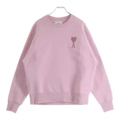 AMI Alexandre Mattiussi (アミアレクサンドルマテュッシ) Sweatshirt ハートロゴ刺繍 クルーネックスウェットトレーナー ピンク E22USW002.747のサムネイル