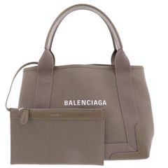美品】バレンシアガ エブリデイ ネイビーカバス XS エンボス レザー 茶 