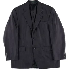 古着 ラルフローレン Ralph Lauren LAUREN ローレン ストライプ柄 ウールテーラードジャケット カナダ製 メンズL相当/eaa459647